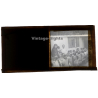 Indochina: Missionary Sister With Kids Eating (Vintage Glass Plate ~1920s/1930s)
