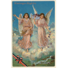 Gesegnete Ostern / Happy Easter - Glitter Angels (Vintage PC 1917)