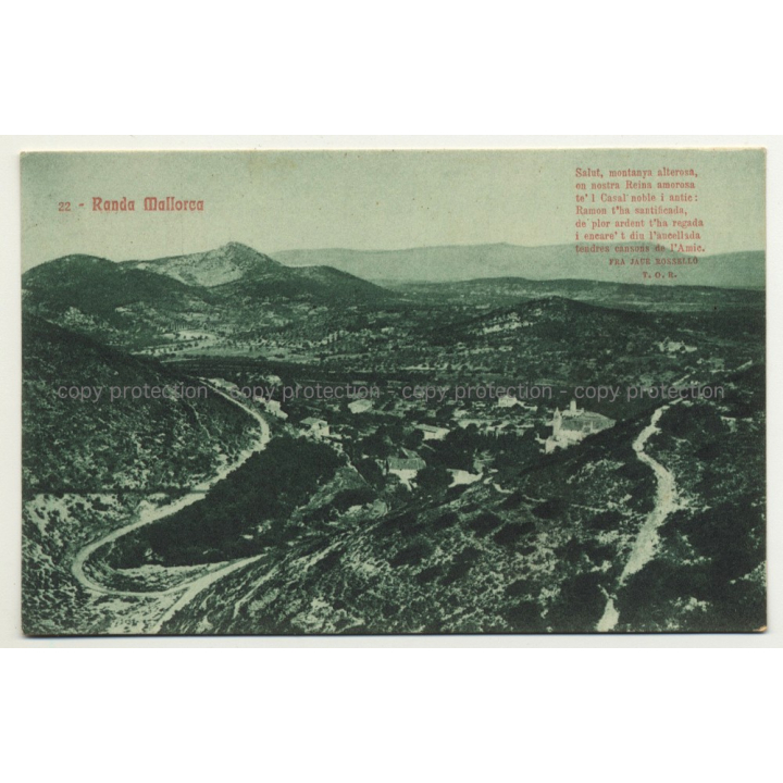 07629 Randa Mallorca - Baleares / Spain (Vintage Postcard)