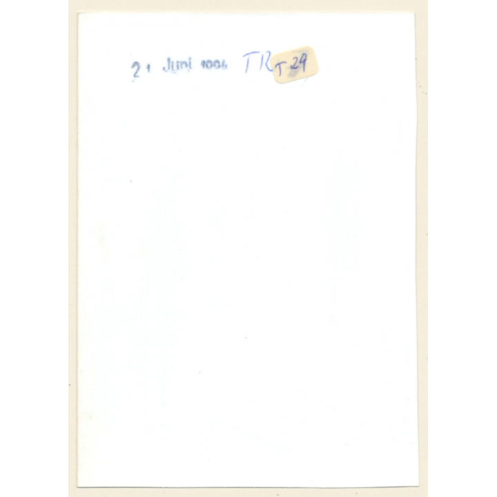 Rear View: Slim Darkhaired Nude Kneeling / Suspenders (Vintage Photo ~1990s)