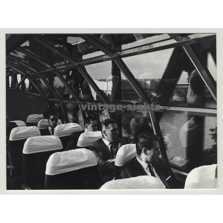 Rare Inside View: DB Deutsche Bahn Observation Car 'Dompfeil' (Vintage Photo 1964)