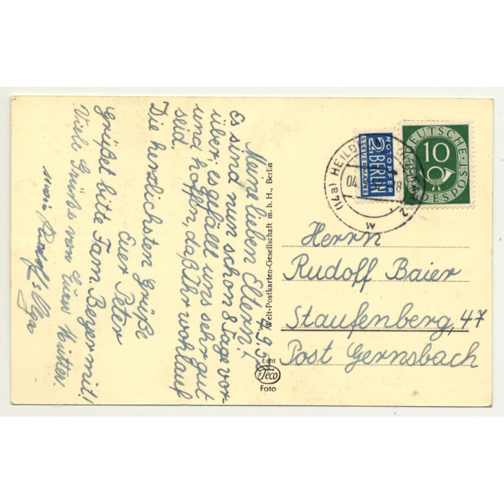 74072 Heilbronn a.N. - Germany: Kätchenhaus (Vintage Postcard 1950s)