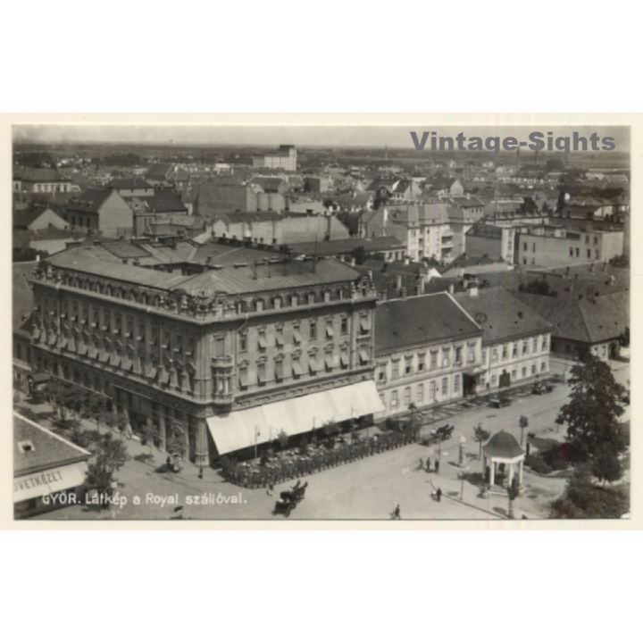 Györ / Hungary: View Of Hotel Royal (Vintage RPPC)