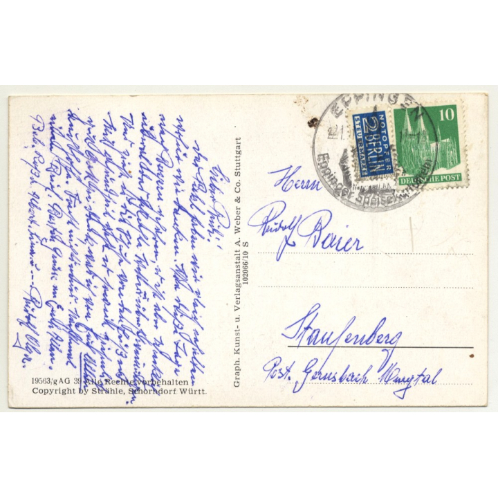 75031 Eppingen - Germany: Aerial View / Luftaufnahme (Vintage Postcard)