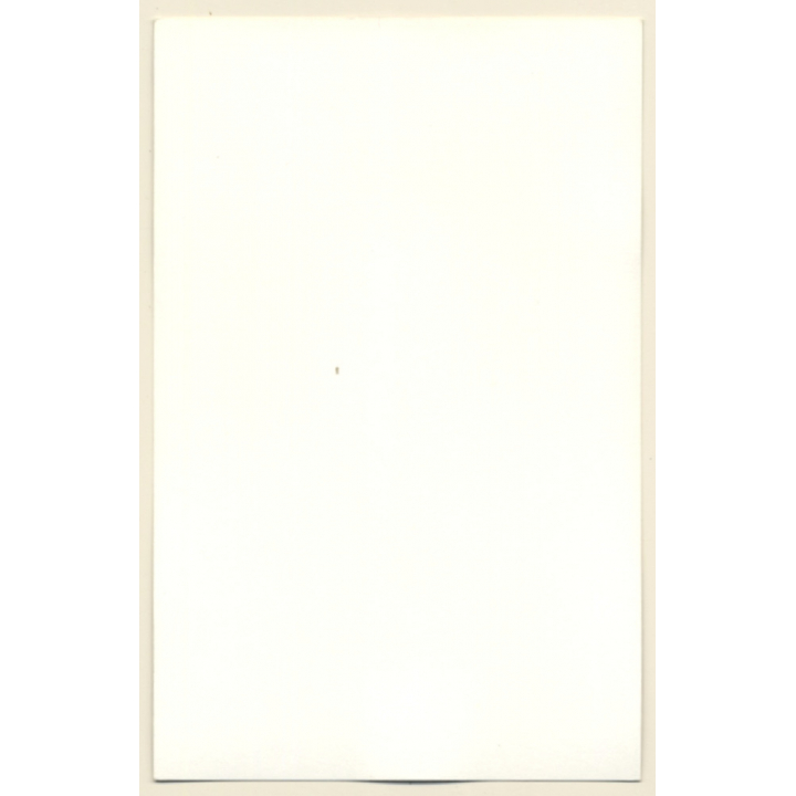 Cheeky Darkhaired Semi Nude On Flowered Couch*2 (Vintage Photo ~1970s/1980s)