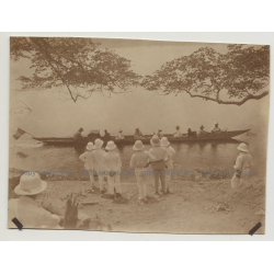 Thikapa - Belgian Congo: Dugout On Kasai River - Kolonialherren (Vintage Photo B/W 1927)