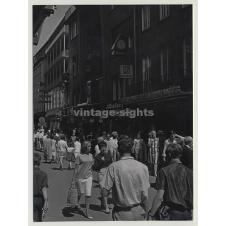 42103 Wuppertal Elberfeld: Busy Shopping On Poststrasse (Vintage Photo 1965)