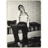 Erotic Study: Cheeky Shorthaired Semi Nude Flashing Boobs (Vintage Photo GDR ~1970s/1980s)