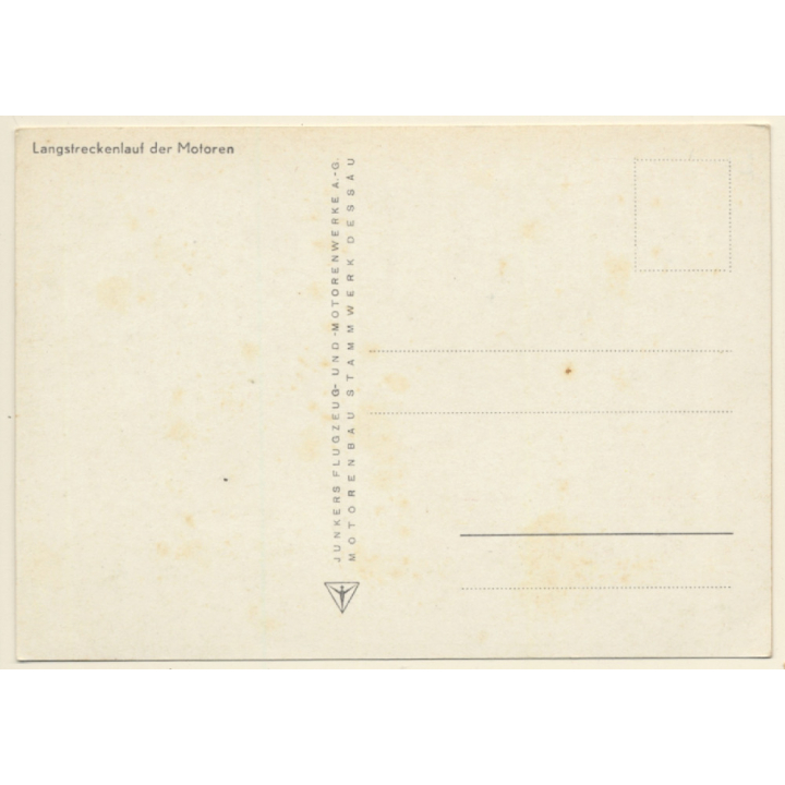 Junkers Flugzeuge: Langstreckenlauf der Motoren / Cartoon (Vintage Artist PC)