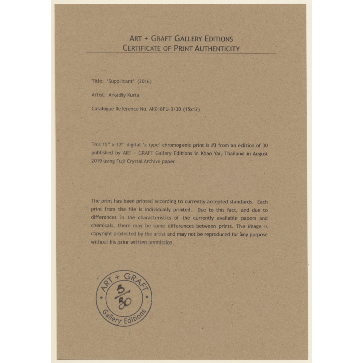 Arkadiy Kurta: Supplicant / Nude (Lim.Ed.Digital C-Print Arts + Graft Gallery 2019)