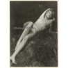 Erotic Study: Slim Natural Nude In Forest*7 / Lying In The Grass (Vintage Photo GDR ~1970s/1980s)