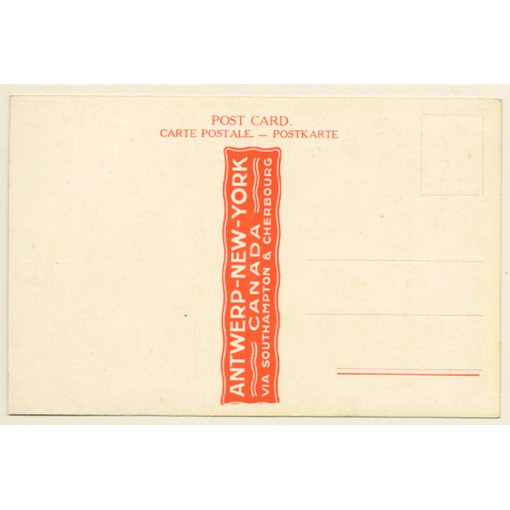 SS Belgenland - Triple Screw / Red Star Line (Vintage PC 1920s/1930s)