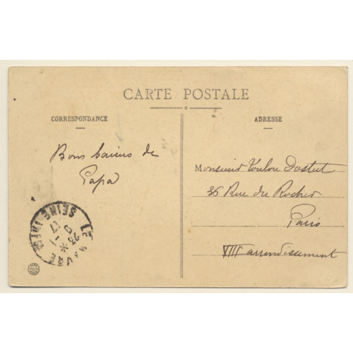 Le Havre: Transatlantique La Lorraine / Steamer (Vintage PC 1917)