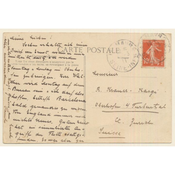 Le Havre: SS Le Trouville / Steamer (Vintage PC 1911)