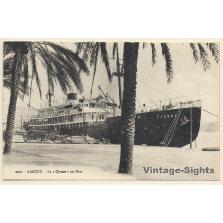Ajaccio / Corsica: Paquebot Cyrnos Au Port (Vintage PC ~1910s/1920s)