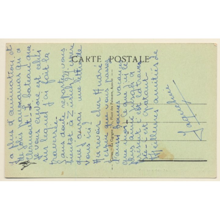 Ajaccio / Corsica: Paquebot Cyrnos Au Port (Vintage PC ~1910s/1920s)