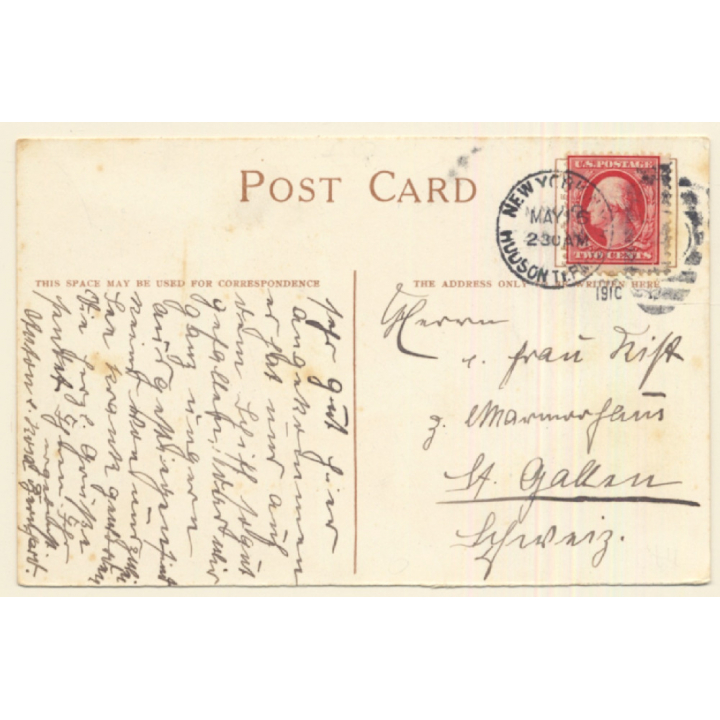 Red Star Line: Antwerpen - New York - Boston / Steamer (Vintage PC 1910)