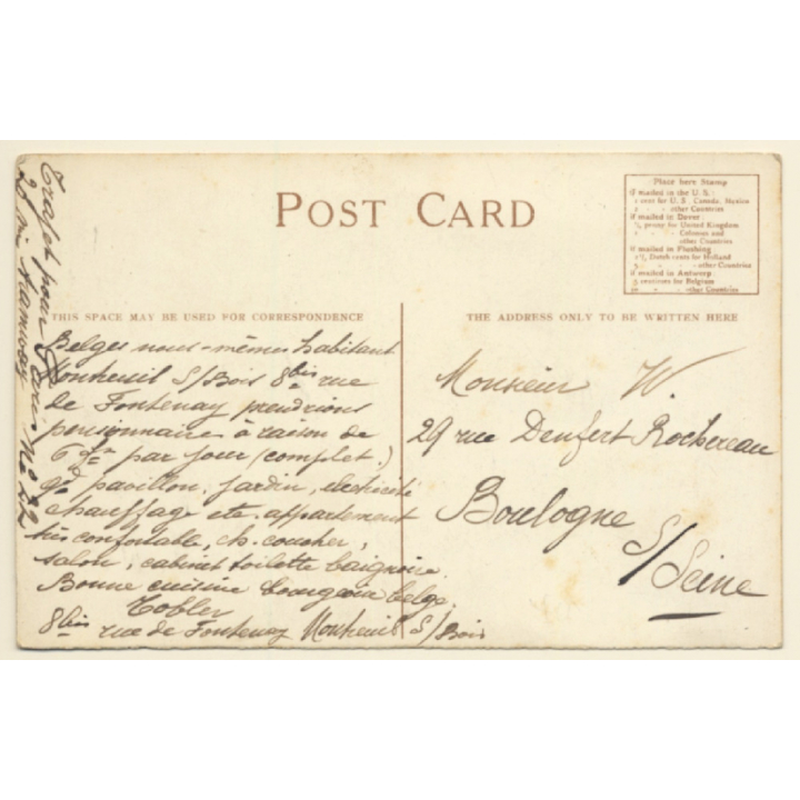 Red Star Line: Antwerpen / Steamer - Row Boat (Vintage PC ~1910s/1920s)