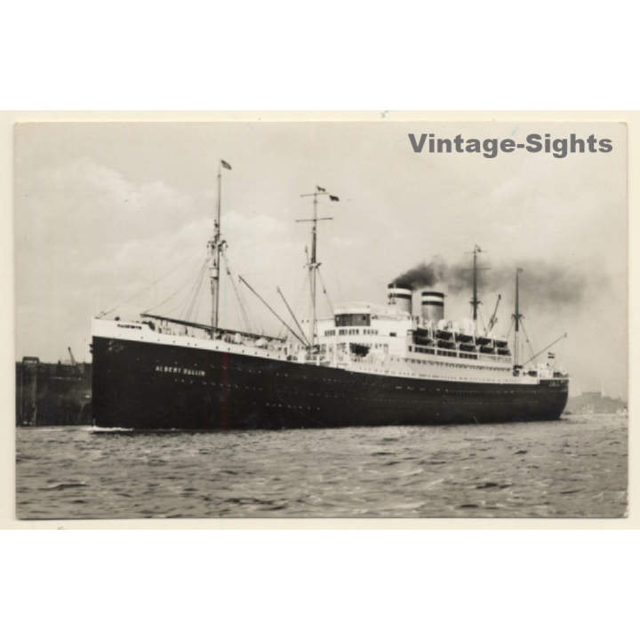 Dampfer Albert Ballin / Steamer Hamburg Amerika Linie (Vintage RPPC ~1920s)