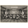 Dampfer Hamburg: Rauchsalon 1.Kl. Steamer Hamburg Amerika Linie (Vintage RPPC ~1920s)