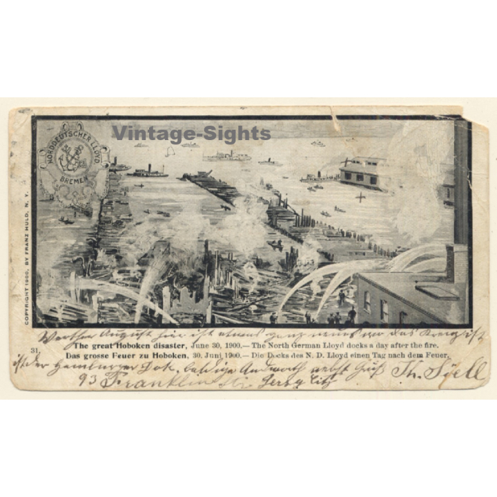 Norddeutscher Lloyd: The Great Hoboken Disaster (Vintage PC ~1900s)