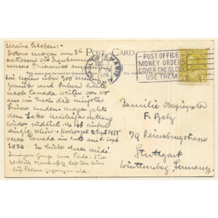 Ontario: S.S.Hamonic In The Locks Sault Ste.Marie (Vintage PC 1926)