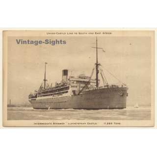 Union Castle Line: Steamer Llanstephan Castle (Vintage PC 1932)