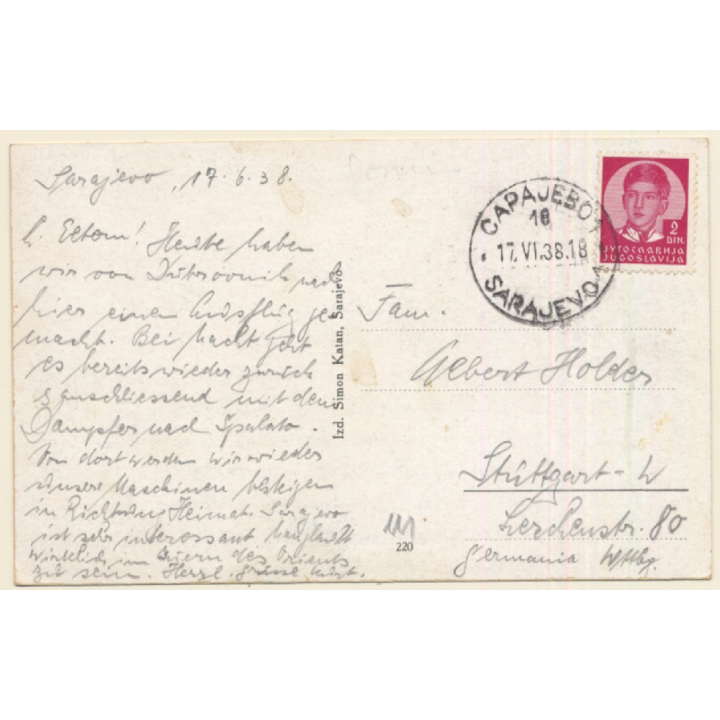 Sarajevo / Bosnia Herzegovina: Alifakovac - Multi View (Vintage PC 1938)