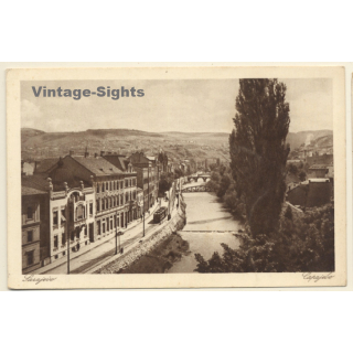 Sarajevo / Bosnia & Herzegovina: Partial View - Miljacka (Vintage PC ~1910s/1920s)