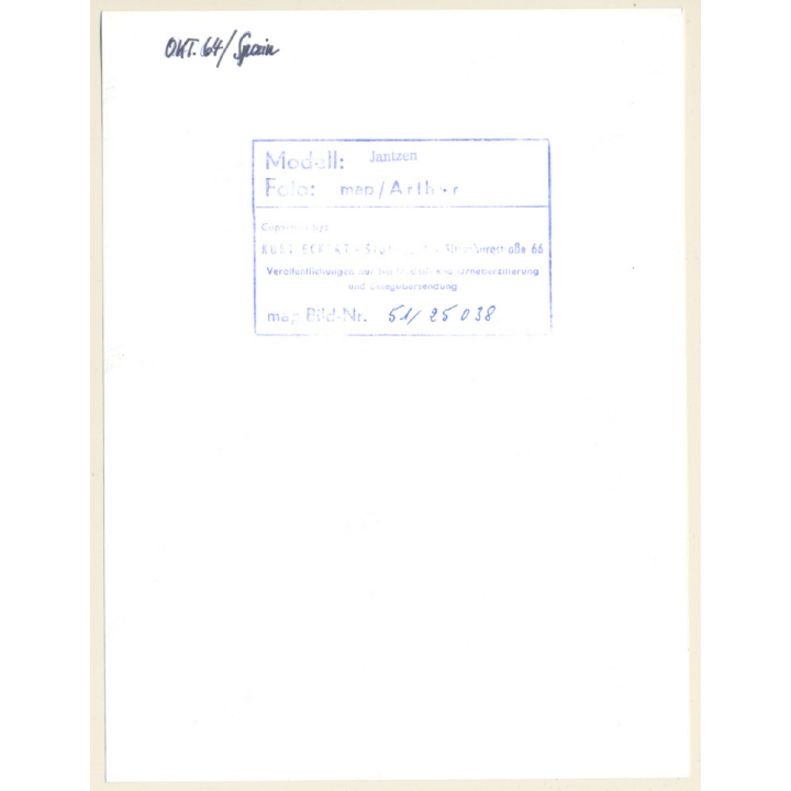 Pin-Up Study By Kurt Eckert: Happy Blonde Woman On Big Swing / Swimsuit (Vintage Photo 1964)