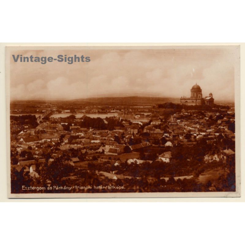 Gran / Hungary: Partial View & Esztergom Basilica (Vintage RPPC)
