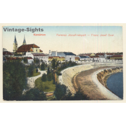 Komárom / Slovakia: Ferencz József-rekpart - Franz Josef Quai (Vintage PC)