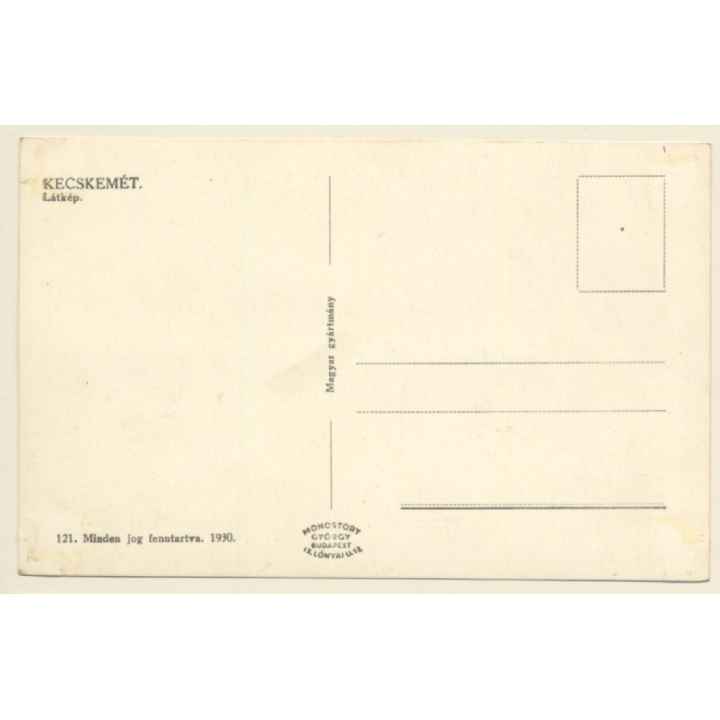 Kecskemét / Hungary: Partial View (Vintage RPPC 1930)