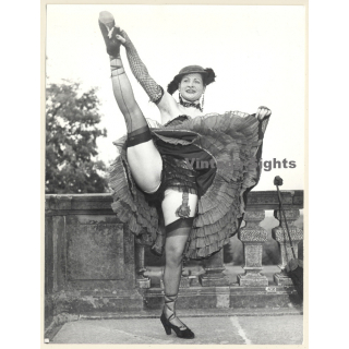 Erotic Study By R. Seufert: Female Pin-Up Can-Can Dancer Lifts Leg (Vintage Photo ~1950s/1960s)