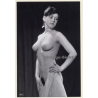 Erotic Study: Slim Natural Brunette Nude With Cloth (Digital Photo Print)
