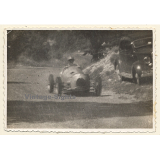 Simca Gordini T15 On Rallye Track / Oldtimer (Vintage Photo ~1940s)