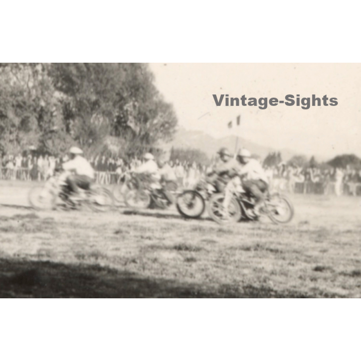 Mulhouse / France: Motorcycles Playing Motoball (Vintage Photo 1942)
