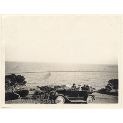 Renault Type NN Cabriolet On Sea Shore (Vintage Photo ~1930s/1940s)