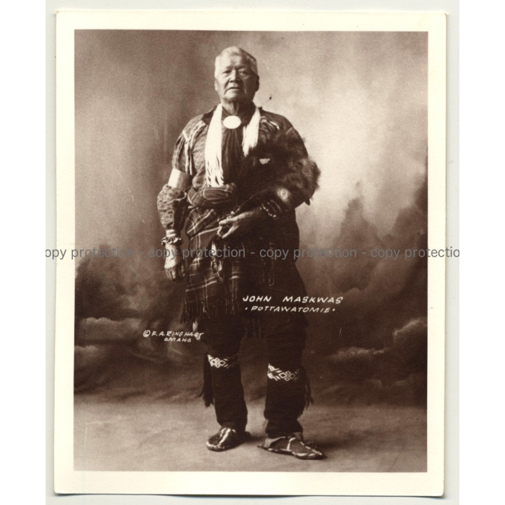 John Maskwas - Pottawatomie / F.A. Rinheart (Vintage Collectors' Photo: American Indians)