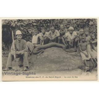 Missions Des P.P. du Saint-Esprit - La Mort Du Boa (Vintage PC 1910s)