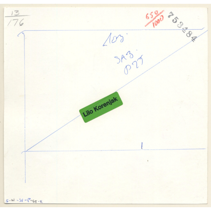 Erotic Study: 2 Semi Nude Girfriends On Striped Blanket / Lesbian INT (Vintage Photo KORENJAK 1970s/1980s)