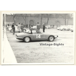 N°14 Lotus Elan Cabrio at French Rallye 1964 or 1965 (Vintage Photo)