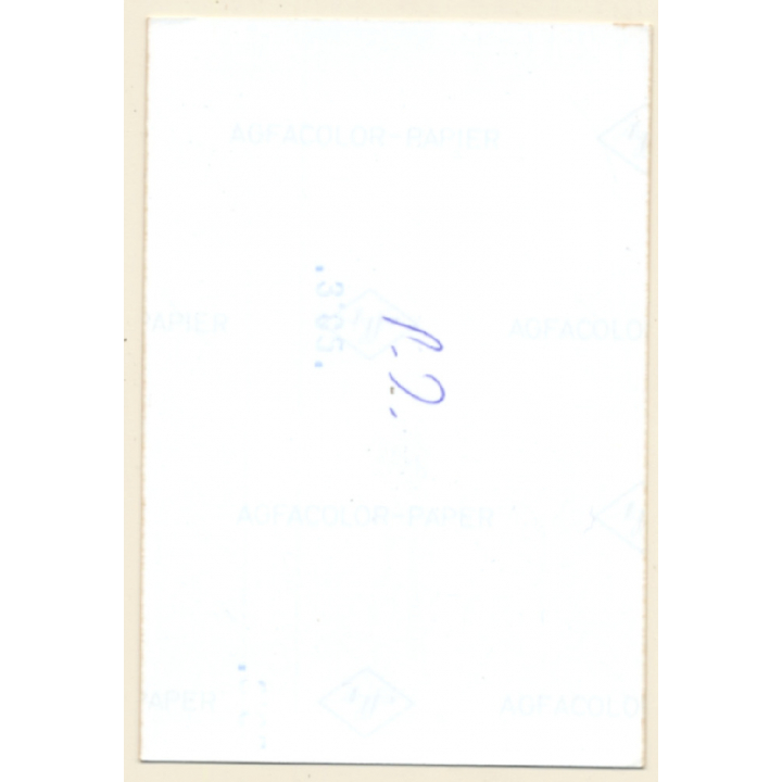 Erotic Study: Rear View Of Slim Leggy Brunette In Red Lingerie (Vintage Photo ~1980s)