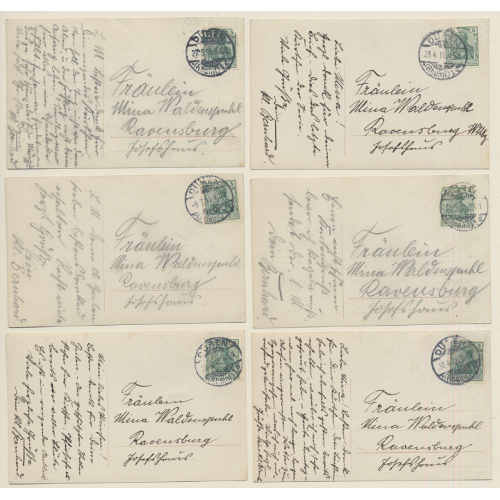 Ein Braves Weib, Ein Herzig Kind / Family - Couple In Love - Kitsch (Set Of 6 Vintage RPPCs 1911)