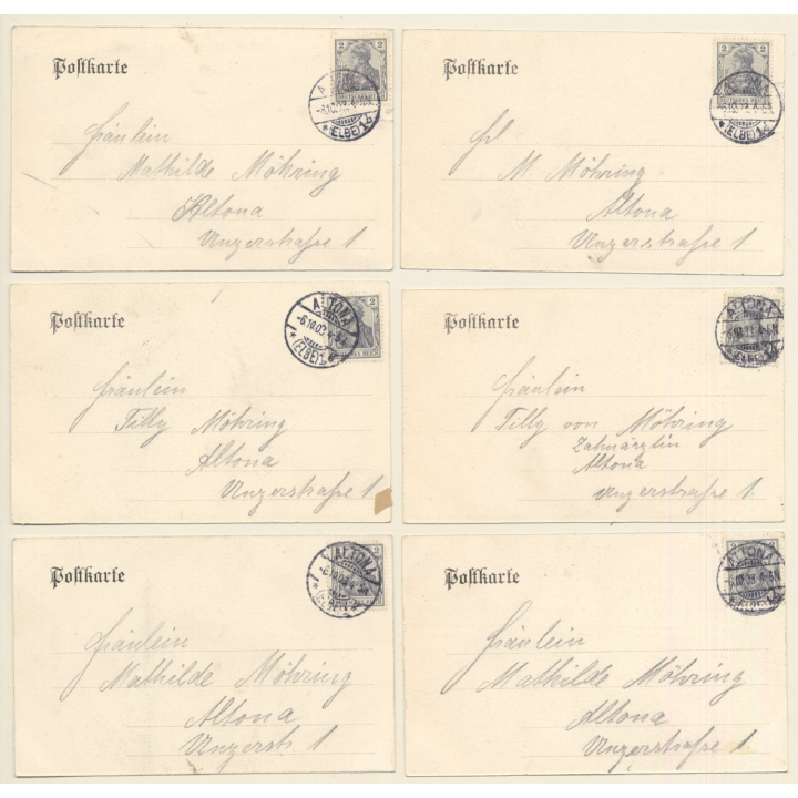 Deutsches Schauspielhaus Hamburg: Der Blinde Passagier (Set Of 6 Vintage PCs 1903)