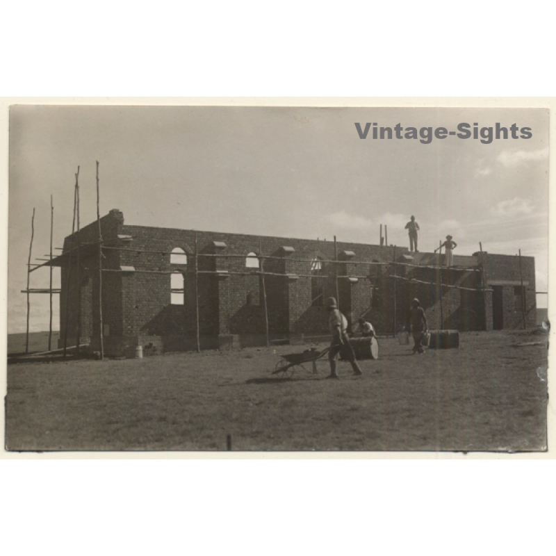Bethlehem / Orange Free State (South Africa): Building Site Of Church (Vintage RPPC 1928)