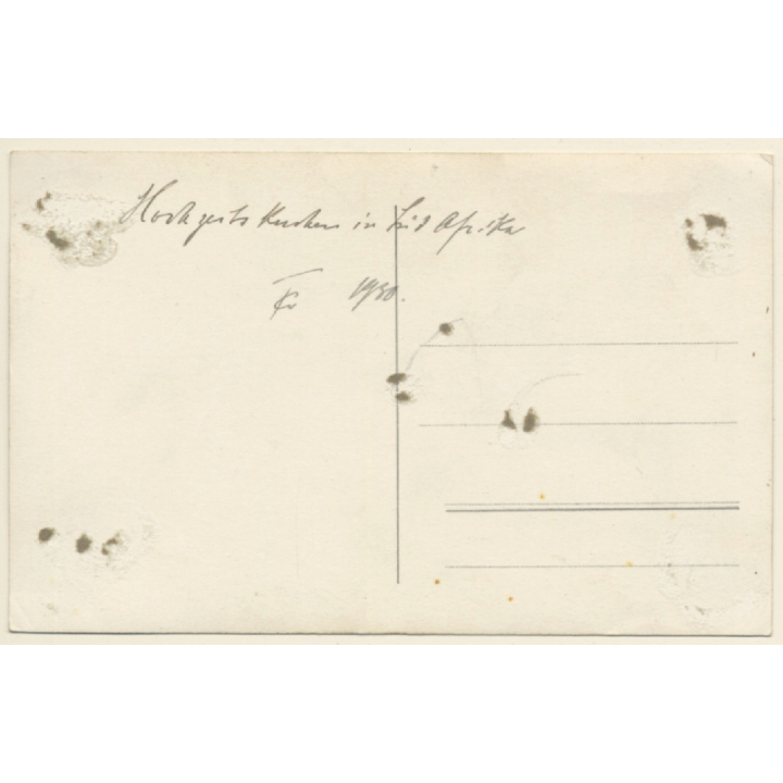 South Africa: Impressive Wedding Cake (Vintage RPPC 1930)