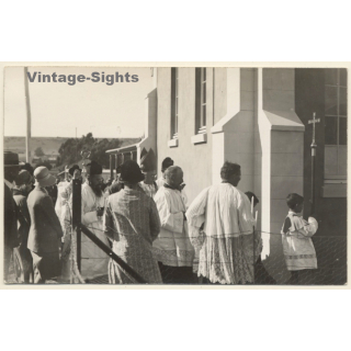 Winburg / Orange Free State (South Africa): Inauguration Of Church *2 / Priests (Vintage RPPC 1930)