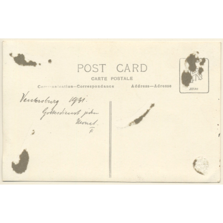 Ventersburg / Orange Free State (South Africa): Monthly Church Service / Missionary (Vintage RPPC 1931)