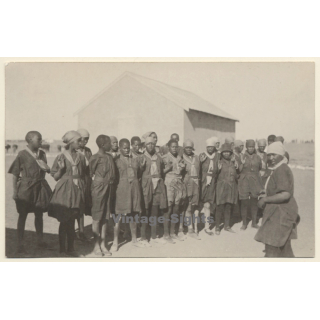 Kroonstad / Orange Free State (South Africa): Indigenous Pathfinders / Boy Scouts (Vintage RPPC 1933)